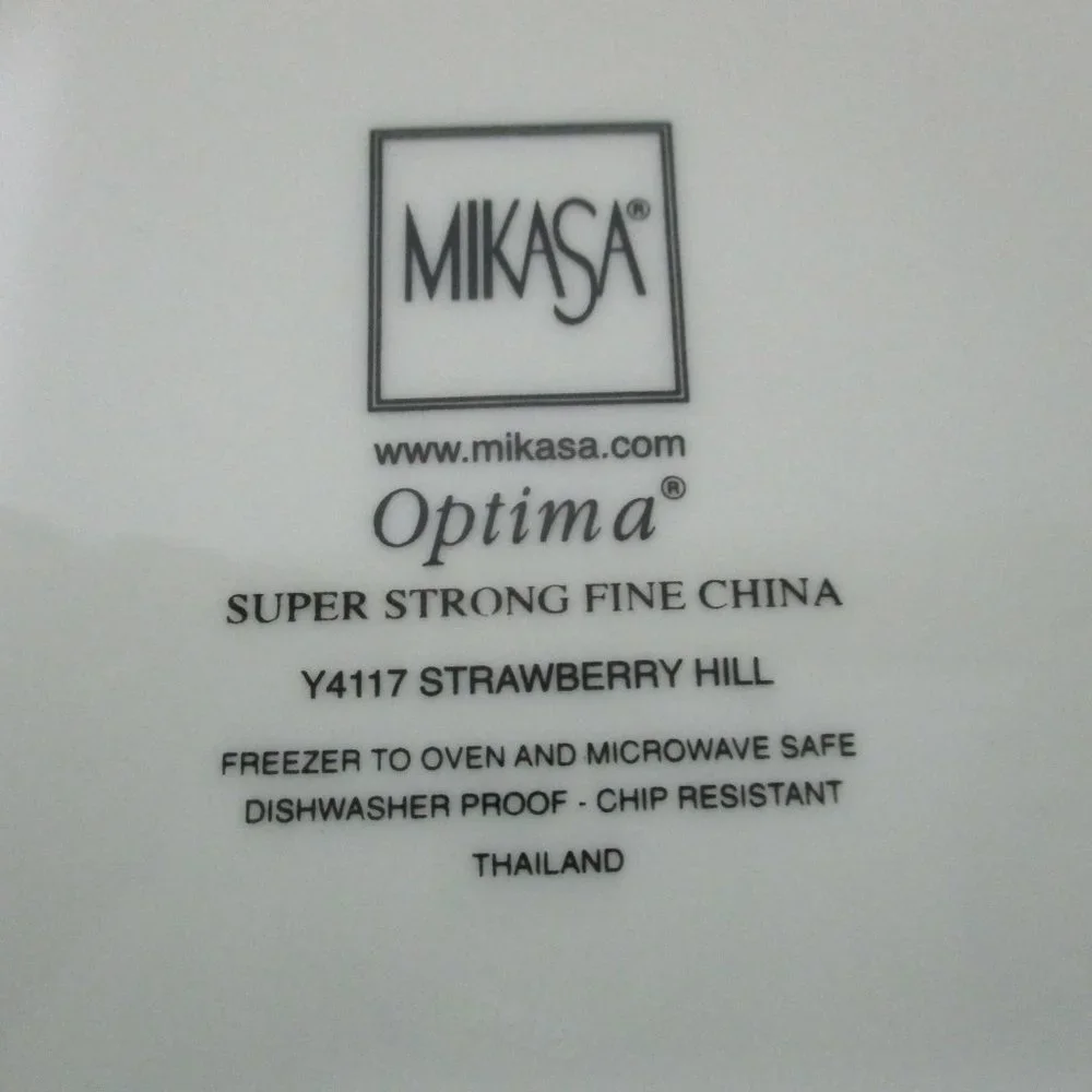 Mikasa Optima Strawberry Hill Serving Bowl Y4117 Chip Resistant Fine China Vtg